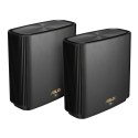 ASUS ZenWiFi AX (XT9) AX7800 1er Pack Schwarz Tri-band (2.4 GHz/5 GHz/5 GHz) Wi-Fi 6 (802.11ax) Czarny 4 Wewnętrzne