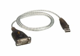 ATEN UC232A1-AT kabel równoległy Czarny, Metaliczny 1 m USB Typu-A DB-9