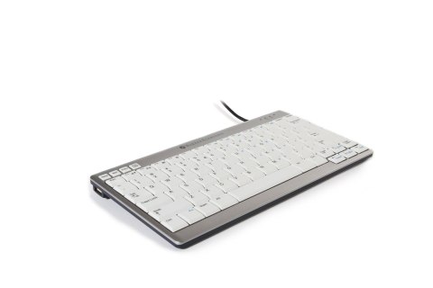 BakkerElkhuizen UltraBoard 950 klawiatura USB QWERTY British English Srebrny, Biały