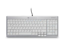 BakkerElkhuizen UltraBoard 960 Standard Compact klawiatura USB QWERTZ Swiss Srebrny, Biały