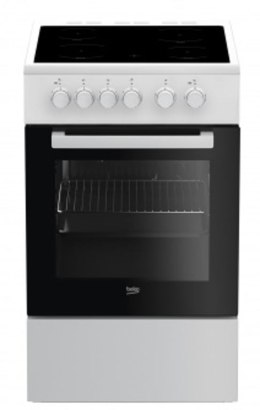 Beko FSS57000GW pierkarnik Kuchenka wolnostojąca Ceramiczna Czarny, Biały A