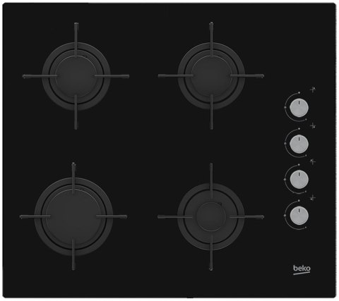 Beko HILG64120S płyta kuchenna Czarny Wbudowany 60 cm Gaz 4 stref(y)