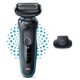 Braun Series 5 51-M1200s Golarka foliowa Przycinarka Czarny, Niebieski