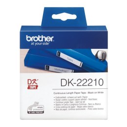 Brother DK-22210 taśmy do etykietowania Czarny na białym