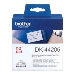 Brother DK-44205 taśmy do etykietowania Czarny na białym