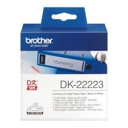 Brother DK-22223 etykiet do nadruku Biały