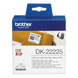 Brother DK-22225 taśmy do etykietowania Czarny na białym