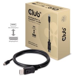 CLUB3D Mini DisplayPort to DisplayPort 1.4 HBR3 8K60Hz Cable, 2 Meter / 6.56 Feet