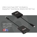 CLUB3D CSV-1555 adapter kablowy 1,5 m USB Type-C 2 x DisplayPort Czarny