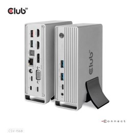 CLUB3D CSV-1568 stacja dokująca Dokujący USB 3.2 Gen 2 (3.1 Gen 2) Type-C Metaliczny