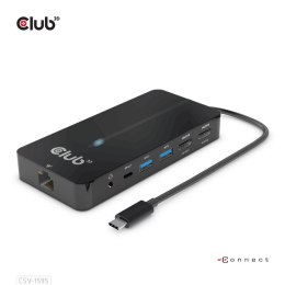 CLUB3D CSV-1595 stacja dokująca USB 3.2 Gen 1 (3.1 Gen 1) Type-C Czarny