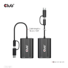 CLUB3D CSV-1611 adapter kablowy 0,22 m USB Type-C HDMI + VGA (D-Sub) Czarny