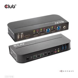 CLUB3D CSV-7210 przełącznik KVM Czarny