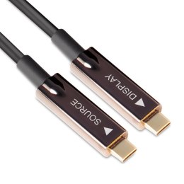 CLUB3D USB3.2 G2 TYPE-C ACT. OPT. A/V M/M 20M kabel USB USB 3.2 Gen 2 (3.1 Gen 2) USB C Czarny