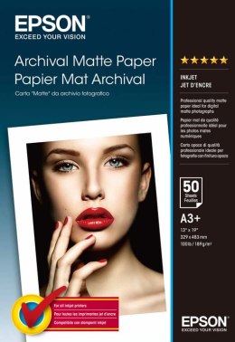 Epson Archival Matte Paper, DIN A3+, 189g/m², 50 Arkuszy