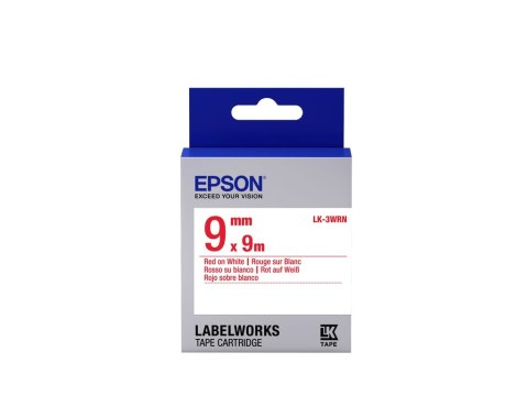 Epson Label Cartridge Standard LK-3WRN Red/White 9mm (9m)