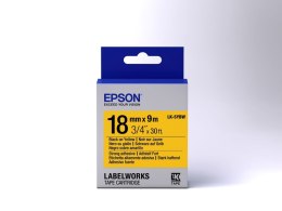 Epson Label Cartridge Strong Adhesive LK-5YBW Black/Yellow 18mm (9m)