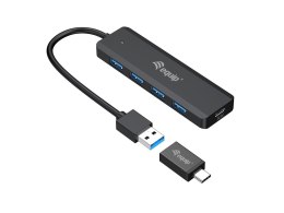 Equip 128959 huby i koncentratory USB 3.2 Gen 1 (3.1 Gen 1) Type-A 5000 Mbit/s Czarny