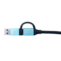 I-tec C31USBCACBL kabel USB 1 m USB 3.2 Gen 1 (3.1 Gen 1) USB C Czarny, Niebieski