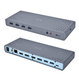 I-tec CADUAL4KDOCK stacja dokująca Przewodowa USB 3.2 Gen 1 (3.1 Gen 1) Type-C Czarny, Turkusowy