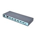 I-tec CADUAL4KDOCK stacja dokująca Przewodowa USB 3.2 Gen 1 (3.1 Gen 1) Type-C Czarny, Turkusowy