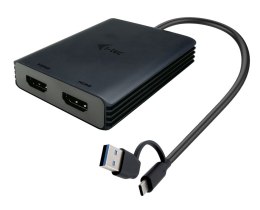 I-tec CADUAL4KHDMI adapter kablowy 0,27 m USB Type-A/USB Type-C 2 x HDMI Czarny