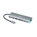 I-tec Metal C31NANODOCKLANPD stacja dokująca Przewodowa USB 3.2 Gen 1 (3.1 Gen 1) Type-C Srebrny, Turkusowy