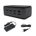 I-tec Metal USB4DUALDOCK100W stacja dokująca Przewodowa USB4 Czarny