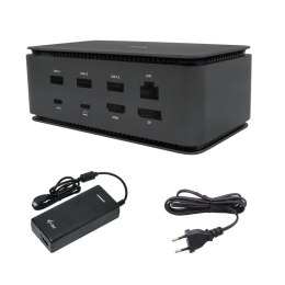 I-tec Metal USB4DUALDOCK100W stacja dokująca Przewodowa USB4 Czarny