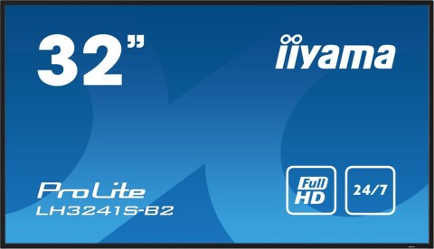 Iiyama LH3241S-B2 signage display Kiosk 80 cm (31.5") LED 350 cd/m² Full HD Czarny 24/7