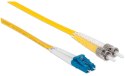 Intellinet 750011 kabel optyczny 2 m LC ST OS2 Żółty