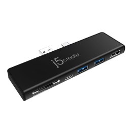 J5create JCD324B stacja dokująca Przewodowa USB 3.2 Gen 2 (3.1 Gen 2) Type-C Czarny