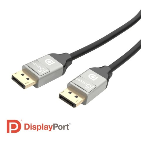 J5create JDC42 1,8 m DisplayPort Czarny, Szary