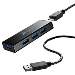 J5create JUH340 USB 3.2 Gen 1 (3.1 Gen 1) Micro-B 5000 Mbit/s Czarny