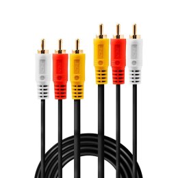 Lindy 35691 złącze kompozytowe 2 m 3 x RCA Czarny