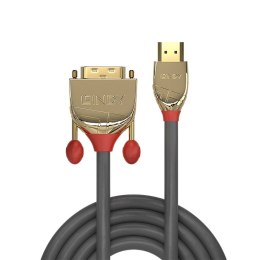 Lindy 36199 adapter kablowy 15 m HDMI Typu A (Standard) DVI-D Złoto