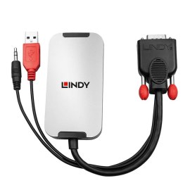 Lindy 38296 adapter kablowy Czarny, Biały