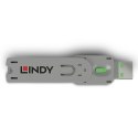 Lindy 40621 bloker portów Klucz blokady portu USB Typu-A Zielony Kopolimer akrylonitrylo-butadieno-styrenowy (ABS) 1 szt.