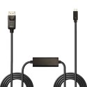 Lindy 43307 adapter kablowy 10 m USB Type-C DisplayPort Czarny