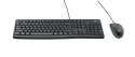 Logitech Desktop MK120 klawiatura Dołączona myszka Biuro USB QWERTY Amerykański międzynarodowy Czarny