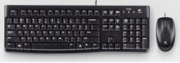 Logitech Desktop MK120 klawiatura Dołączona myszka USB QWERTY Portugalski Czarny