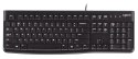 Logitech K120 Corded Keyboard klawiatura USB QWERTY Amerykański międzynarodowy Czarny