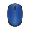 Logitech M171 Blue-K myszka Oburęczny RF Wireless Optyczny 1000 DPI