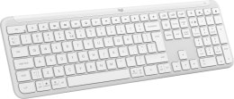 Logitech K950 Signature Slim klawiatura Biuro RF Wireless + Bluetooth QWERTY Amerykański międzynarodowy Biały