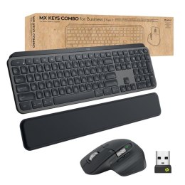 Logitech MX Keys combo for Business Gen 2 klawiatura Dołączona myszka RF Wireless + Bluetooth QWERTY Duński, Fiński, Skandynawia