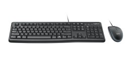 Logitech MK120 klawiatura Dołączona myszka USB Niemiecki Czarny