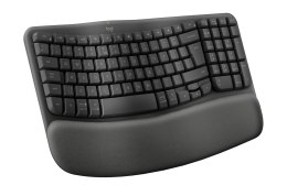 Logitech Wave Keys klawiatura Biuro RF Wireless + Bluetooth AZERTY Belgijski Grafitowy