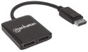 Manhattan 207768 rozgałęziacz telewizyjny DisplayPort 2x DisplayPort