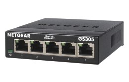 NETGEAR GS305 Nie zarządzany L2 Gigabit Ethernet (10/100/1000) Czarny