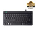 R-Go Tools Compact Break RGOCODEWDBL klawiatura USB QWERTY Niemiecki Czarny